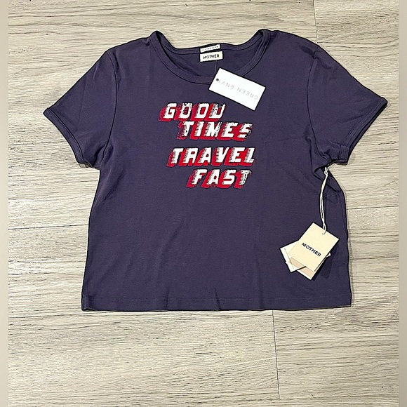 MOTHER, XL, Ringer T-shirt, Crop, Couture, Designer, $105, Graphic Tee, NWT! - Picture 9 of 14